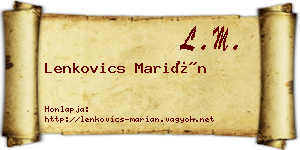 Lenkovics Marián névjegykártya